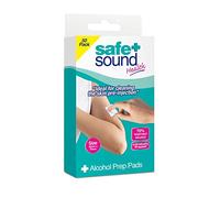Safe & Sound Health Alcohol Prep Pads - 50 Pack | 70% Isopropyl Alcohol | Individually Wrapped Swabs for Skin Cleansing | Pre-Injection Wipes
