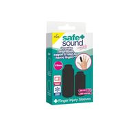 Safe & Sound Health Finger Injury Sleeves, Black, 2 Pack