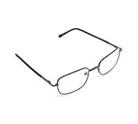 Safe & Sound Metal Frame Reading Glasses with Spring-hinged Temples, Dioptre +2.0, 5 cm x 3.4 cm