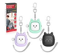 Safe Sound Personal Alarm,3 Pack 130 dB Loud Siren Song Emergency Security Alarm Keychain with LED Light, Personal Sound Safety Siren for Women, Men, Children, Elderly (Black/Purple/Green)