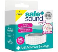 Safe & Sound Self Adhesive Bandage | 2.5cm x 4m | Gentle Support with No Adhesive | Removable and Reusable (Pack of 5)