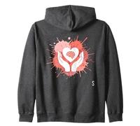 Safe Space Mental Health Awareness Heart Brain S Zip Hoodie
