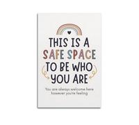 Safe Space To Be Who You Are Art Canvas Poster Bedroom Living Room Decoration Painting Unframe-style 20x30inch(50x75cm)