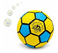 Safe Sport Gear Curve Star Football - Aerodynamic Training Football for Learning Curved and Swerving Shots - Football Gift for Kids and Teens (Yellow)