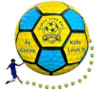 Safe Sport Gear Curve Star Swerve Football - Super Curving Football That Boys and Girls Can Kick with Ease - Great Gift for Kids - Made for Fun (Yellow)