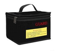 Safe storage and charging bag for lithium polymer batteries with flame retardant materials, designed to minimize fire and explosion risks during charging (185 * 75 * 60MM)