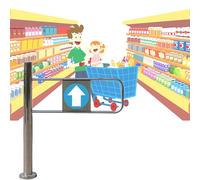 Safe Swing Gate ng Loaded 90° Opening Metal Bcade Auto Cng Securi Door for Libes Stores & Public Spaces & Easy to Install