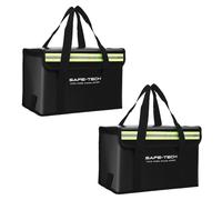 SAFE-TECH 2 Pack Laboratory Tested Lithium Battery Safety Bags, SGS 800°C