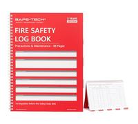 SAFE TECH 2026 2 Years Version Fire Safety Logbook A4 Size 88 Pages for 2 Years,Fire Alarms Log Book for Property Management, Regulatory Reform, NI Fire Safety Regulations Logbook