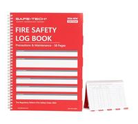 SAFE TECH 2026 Version Fire Safety Logbook A4 Size 58 Pages, Including Miscellaneous Test, Schedule of People with Peeps, Fire Alarms Log Book for Property Management, Regulatory Reform (Fire Safety)
