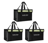 SAFE-TECH 3 Pack Laboratory Tested Lithium Battery Safety Bags, SGS 800°C