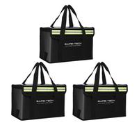 Safe-Tech 3 Pack Lithium Battery Safety Bag Fire Resistant Storage & Charging Bag For E-Bike Rc & Power Tool Batteries