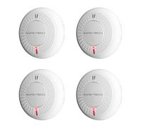 SAFE-TECH 4 Pack Wireless Interlinked Smoke Alarms for Home