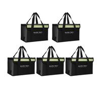 Safe-Tech 5 Pack Lithium Battery Safety Bag Fire Resistant Storage & Charging Bag For E-Bike Rc & Power Tool Batteries