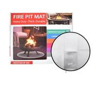 Safe-Tech Fire Pit Mat - Round Fireproof Grill Mat 24" / 60Cm Diameter (6mm Thickness - Heavy Duty)