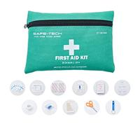 SAFE TECH First Aid Kit 29 Pieces Each, 10 Pack Emergency Kits, BS EN 8599-2:2014 Certified, Includes Instant Cold Pack and Emergency Blanket for Car, Motor Vehicle and Outdoor Use