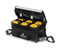 SAFE-TECH Heavy Duty Fireproof LiPo Battery Bags, 35 x 21 x 18 cm | Battery Storage Case with Adjustable Dividers for DeWalt, Makita LXT & Lithium-Ion Batteries, Power Tool Battery Organiser