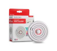 Safe-Tech Interlinked Heat Alarm With 10 Year Battery Wireless Rf Heat Detector Bs En Certified