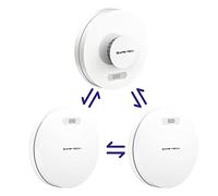 SAFE TECH Interlinked Smoke and Heat Alarm Scotland Bundle, 10 Year Battery Wireless Interconnected Smoke Detector & Heat Detector for Kitchen with Silent Function, Fire Detectors Bundle for Home