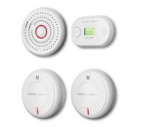 Safe-Tech Interlinked Smoke, Heat & Carbon Monoxide Alarm Kit With 2 Smoke Alarms, 1 Heat Alarm & 1 Co Alarm