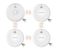 Safe-Tech Mains Interlinked Smoke Alarm Kit With 3 Smoke Alarms & 1 Heat & Carbon Monoxide Alarm