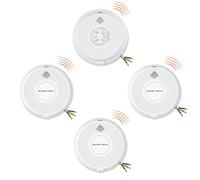 Safe-Tech Mains Interlinked Smoke & Heat Alarm Kit With 3 Smoke Alarms & 1 Heat Alarm, D1 Grade