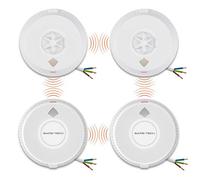 Safe-Tech Mains Powered Interlinked Smoke, Heat & Co Alarm Kit With Backup Battery