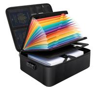 SAFE-TECH SGS 800°C Large Fireproof Document Box with Lock, 38x30x15cm | NEW Large Capacity fire proof documents storage box , waterproof Document Organiser, Portable, fireproof document bag