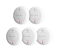 SAFE TECH Smoke Alarm, Wireless Interconnected Smoke Detector 10 Year Sensor Life, Fire Alarm with LED Indicator Low Battery and Fault Warning for House and Bedroom, 5 Pack