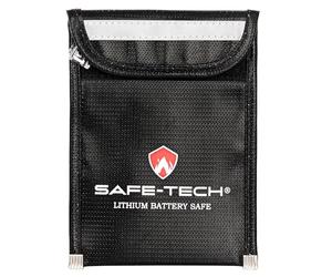 SAFE TECH UL94 Tested Fireproof Powerbank Case, Fireproof Money Bag Passport ID Case, Tested Fire Explosion proof Lithium Battery Power Bank Bag for Airlines, 800°C Heat Tested Lipo Safe Powerbank