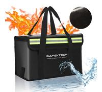 Safe-Tech Upgraded Nhs Approved Lithium Battery Bag, Tested To Sgs 800 Degrees Celsius Fire Proof Battery Storage Bag