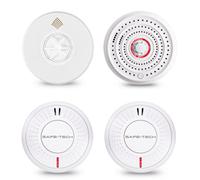 Safe-Tech Wireless Interlinked Alarm Kit With 2 Smoke Alarms, Heat Alarm & 3-In-1 Smoke Heat Co Detector