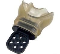 Safe Thermoplastic Silicone Mouthpiece For Scuba Diving Snorkeling Sets With Easy Heat Customization For Comfort In White Shade(Transparent Black)