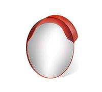 Safe Traffic Blind Spot Mirror Red Plastic Sphel Wide Angle Lens 30 100Cm Diameter Ideal for Public Spaces Driveway Parking Lots Fac Use.