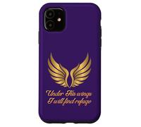 Safe Under His Wings in Gold Bible Verse Psalm 91 Christian Case for iPhone 11
