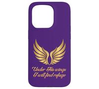 Safe Under His Wings in Gold Bible Verse Psalm 91 Christian Case for iPhone 15 Pro