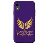 Safe Under His Wings in Gold Bible Verse Psalm 91 Christian Case for iPhone XR