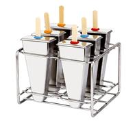 Safe User-Friendly Ice Cream Stainless Steel for Hygienic Homemade Snacks and Simple Maintenance Multifunctional Stainless Steel Popsicles Maker Ice Cream Metal Texture for Home Kitchens Cafes and