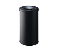 Durable Fire Extinguishing Metal Waste Bin - Tuv Certified - 60L - Black