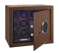 Safe Watch Winder for 12 Automatic Watches,with Fingerprint and Passcode Lock,Ultra-Quiet Japanese Motors, Built-in LED Illumination and LCD Touchscreen Control
