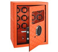 Safe Watch Winder for 12 Automatic Watches,with Fingerprint and Passcode Lock,Ultra-Quiet Japanese Motors, Built-in LED Illumination and LCD Touchscreen Control