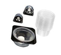 Safe Water Feeder Bowl with AntiEscape, Food table | Strong Mount and Ventilated Base for Live Prey Feeding Zone in Tanks Enclosures Secure Placement