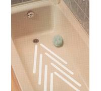 Safe Way Traction 3/4" X 17 1/2" White Adhesive Vinyl Anti Slip Non Skid Safety Tape Bath Strips - Package of 8