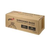 Safe Wrap Shredder Bags, 200L Capacity | Pack of 50 | Durable, High-Density Polythene | Handy Dispenser Box