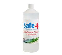 Safe4 Professional Disinfectant Concentrate - Enhanced Formulation,UK Manufactured,for Effective Virus & Bacteria Protection in Professional & Animal Care Settings (1L, Unscented)