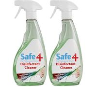 Safe4 Professional Surface Disinfectant Ready to Use - Enhanced Formulation,UK Manufactured,for Effective Virus & Bacteria Protection (500ml,Pack of 2,Apple)