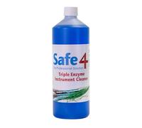 Safe4 Triple Enzyme Instrument Cleaner - Enzymatic Pre-Soak for Medical, Dental, Tattoo & Grooming Tools - Non-Foaming Ultrasonic Cleaner Solution (1:100 Concentrate) (1L)