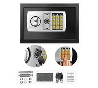 Safebox For Home, High Security 8.5L Medium Electronic Safe Box with 2 Keys Digital Keypad, Digital Steel Safe for Office Home, 19.5 x 31 x 19.5 cm, Black