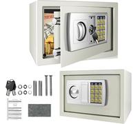Safebox For Home, High Security Steel Small Home Office Digital Electronic Safe Box With Two Keys Small Value Safe With Digital Keypad For Extra Security, 8.5L, 31 X 20 X 20 CM, White