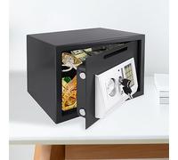 Safebox Steel Digital Safe Box Small Value Safe With Two Keys/Digital Keypad For Home Business Office Hotel Money Document Jewelry Passport, 16L, 35 X 25 X 25 CM, Black